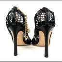 Bottega Veneta  Stretch Chain Ankle Strap Nappa Leather Heel Mesh Pumps Size 37 Photo 2