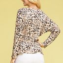 Doublju Leopard Surplice Peplum Long Sleeve Top Size Large Photo 7