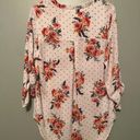 Black Rainn  Floral Polka Dot 3/4 Sleeve V Neck Top Size Medium NWOT Photo 5