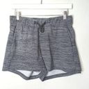 Lululemon  On The Fly Short 3" Bit Point Ice Grey Black Womens Size 4 Photo 0