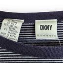 DKNY Vintage  Black Striped T Shirt Classic Crew Neck 90s Shirt L Photo 3