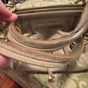 Miu Miu  Soft Beige Leather Frame Satchel with Linen Lining Photo 1