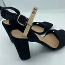 A New Day  Sonora black Strappy heels size 7 faux suede minimalist classic Photo 6