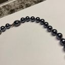 Talbots Women’s Signed  Silver Tone Grey Bead Costume Necklace Photo 3