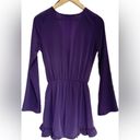 Honey Punch  Long-Sleeve Purple Romper Women’s Small Photo 1