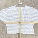 Bcbg Max Azria Shirt Womens XS White Sheer Angel Sleeve‎ Chunky Cropped Top Photo 7