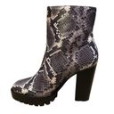 ALLSAINTS Ana Snake Emobossed Lug Womens Boot Size EU38 US 7 NEW Photo 1