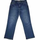 Lee Relaxed Straight Leg At The Waist Jeans Size 12 Short Blue High Rise Photo 5