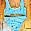 Daisy Dippin’ ’s Bikini Set Ice Blue Matador Top High Rise Ultra Bottom Bikini XL Photo 4