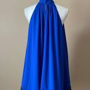 Badgley Mischka BELLE  | Cobalt Blue Eli Halter Dress Sz 2 Photo 4