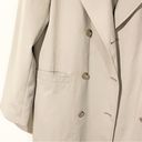 Gallery  Size Small Trench Coat Cream Tan Double Breasted Lined Jacket Coat Photo 1