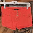 Bebe  High Rise Colored Denim Shorts Coral Womens 26 Photo 8