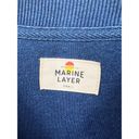 Marine layer  Daria Textured Sweatshirt Women's Long Sleeve Crew Shirt Blue S Photo 1