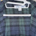 Old Navy Size Medium Flannel Green And Blue Photo 1