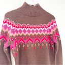 Lou & grey NEW  Fair Isle Turtleneck Sweater XS Brown Photo 3