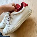 Givenchy White and Red Two Tone Court Leather Sneakers Photo 4