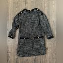 ZARA  TRF Black & White Tweed Dress with Buttons Photo 5