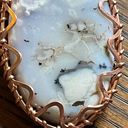 Dendritic Opal smoky quartz wire wrap wrapped pendant copper handmade artisan Orange Photo 12