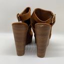 Charlotte Russe Hadlee Faux Suede Brown Wedge Peep Toe Shoe Size 9 Photo 8