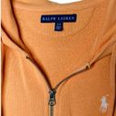 Ralph Lauren Light Orange Zip Front Long Sleeve Hoodie Sweatshirt Photo 1