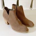 Dolce Vita Janie Perforated Suede Bootie Tan Size 7 Photo 0