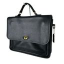 Coach Vintage Black 5181 Colebrook Leather Briefcase Crossbody Messenger Bag Photo 11