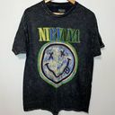 Nirvana  Graphic Band Tee L Multicolor Acid Wash Unisex Cotton Casual Logo Photo 0