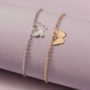 Gold and silver dainty charm bracelet Photo 1