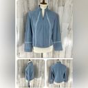 Norton Mcnaughton  Women's Blue Suede Feel Zip Up Long Sleeve Sports Jacket 8 Photo 1