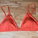 Aerie Medium  Women's Ribbed Crossover Triangle Bikini Top BNWTS Photo 1