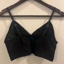 Aerie NWT  Cable Lace Longline Black Bralette - Size Medium Photo 4