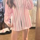 Old Navy Pink Striped Button Down Photo 4