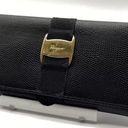 Salvatore Ferragamo Vara Black Leather Long Bifold Wallet Made in ITALY Photo 1