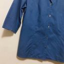 Nordstrom  blue 3/4 sleeve button down shirt in size medium Photo 1