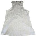 Pilcro  Women's High Neck Pleated White Top Size L Small Pattern Photo 0