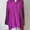 Ro & De  Gauze shark bite hem purple blouse Photo 0