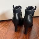 Ralph Lauren lauren  black leather brinley heeled ankle boots size 8.5 Photo 4