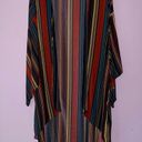 Band of Gypsies  XL Sheer Cardigan Striped Open Front Swim Cover Kimono Photo 0