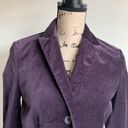 Eddie Bauer  Corduroy Velour Purple Blazer Sz 2 Photo 3