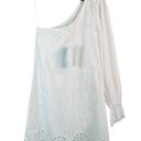 Hill House  White The Mila Dress One shoulder Eyelet Dress Small Photo 6