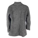 Anne Klein  Women's Sweater Wool Jacket Mock Neck Button Closure Gray Size Small Photo 3