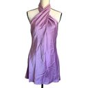 Show Me Your Mumu NEW  Jasmine Halter Mini Dress in Lilac Luxe Satin Photo 1