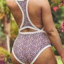 Aerie  One Piece Floral Cutout Swimsuit Full Coverage Size Medium Photo 0