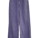 ZARA  90's Style High Waist Full Length Wide Leg Jeans 5 Pockets 0 Purple #2323 Photo 2