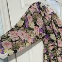 Natori Vintage  Set Chemise And Robe Floral Rose Print With Lace Trim Size Small Photo 9