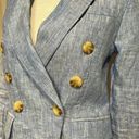 Magaschoni  NWT 100% Linen baby blue double breasted blazer - XS ($228 retail) Photo 3