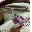 Coach VTG  Hampton Signature Jacquard  Burgundy Leather Hobo Tote Bag F12518 Photo 8