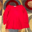 Ann Taylor LOFT Red Sheer Business Work Blouse Top Dress Shirt 3/4 Sleeves Small Photo 1