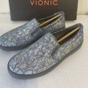 Vionic  Avery Women's Size 8.5 Metallic Blue Shoes Leather Slip On Flat Sneakers Photo 1