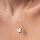 Tehrani Jewelry 14k solid gold pendant clover leaf | perfect gift | Los Angeles | Sweet Alhambra necklace | Lucky necklace | Lucky Charm | Clover necklace | Photo 0